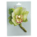 4.5" Cymbidium Orchid Silk Flower Corsage -Green (pack of 4) - FOO308-GR