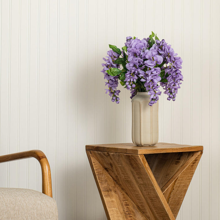19" Silk Wisteria Flower Bush -Lavender (Pack of 4) - FQ172701