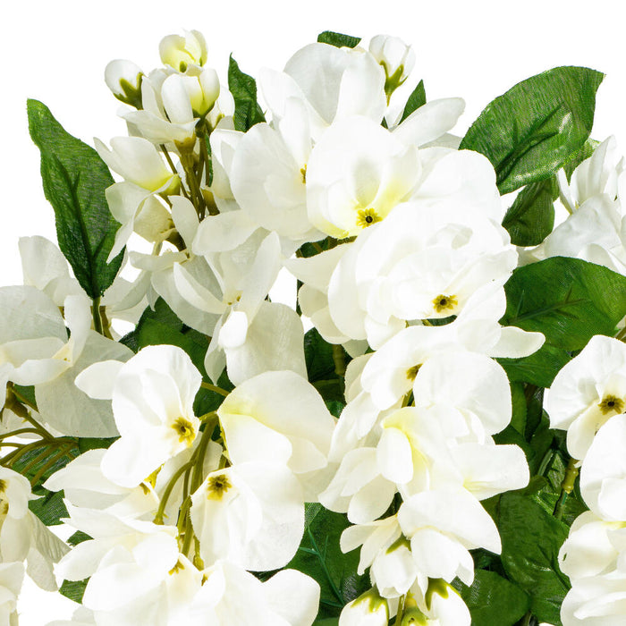 19" Silk Wisteria Flower Bush -White (Pack of 4) - FQ172703
