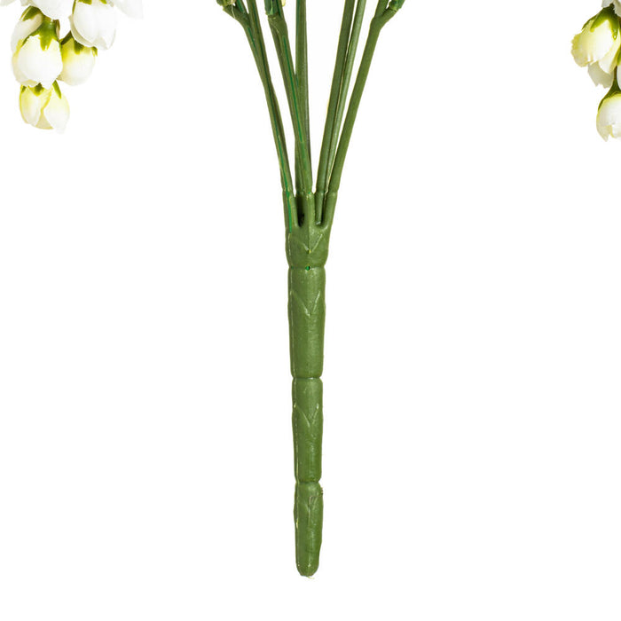 19" Silk Wisteria Flower Bush -White (Pack of 4) - FQ172703