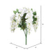19" Silk Wisteria Flower Bush -White (Pack of 4) - FQ172703