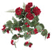 22" Hanging Geranium Faux Flower Bush -Red (Pack of 4) - FQ172801