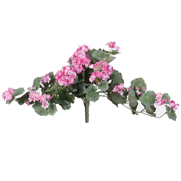 22" Hanging Geranium Faux Flower Bush -Light Pink (Pack of 4) - FQ172802
