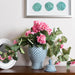 22" Hanging Geranium Faux Flower Bush -Coral (Pack of 4) - FQ172803