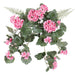 22" Hanging Geranium Faux Flower Bush -Coral (Pack of 4) - FQ172803