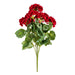 19" Faux Geranium Flower Bush -Red (Pack of 6) - FQ172901