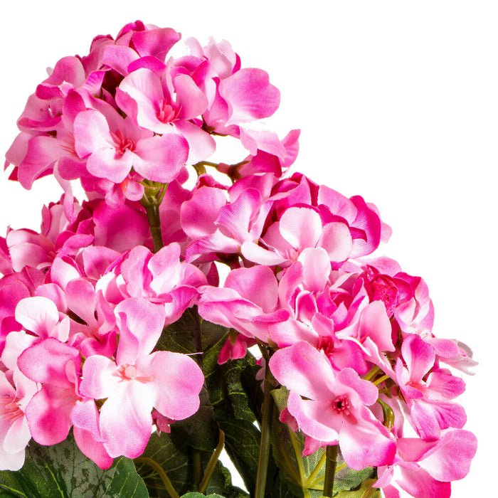 19" Faux Geranium Flower Bush -Light Pink (Pack of 6) - FQ172902