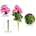 19" Faux Geranium Flower Bush -Light Pink (Pack of 6) - FQ172902