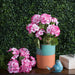 19" Faux Geranium Flower Bush -Light Pink (Pack of 6) - FQ172902