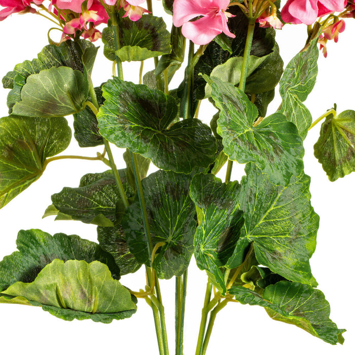 19" Faux Geranium Flower Bush -Coral (Pack of 6) - FQ172903