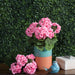 19" Faux Geranium Flower Bush -Coral (Pack of 6) - FQ172903