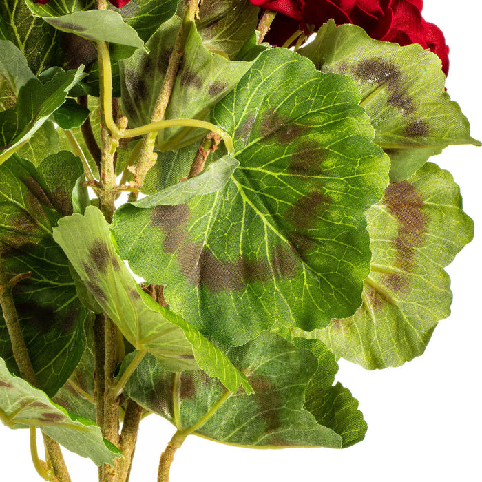 18" Geranium Silk Flower Bush -Red (Pack of 8) - FQ173101-4