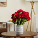 18" Geranium Silk Flower Bush -Red (Pack of 8) - FQ173101-4