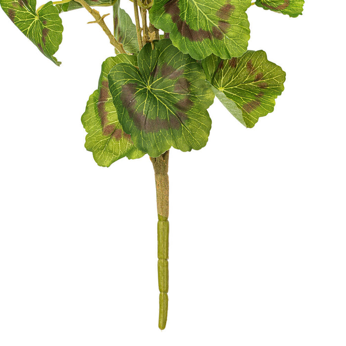 18" Geranium Silk Flower Bush -White (Pack of 8) - FQ173104-4