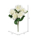 21" Silk Hydrangea Flower Bush -White (Pack of 4) - FR190211