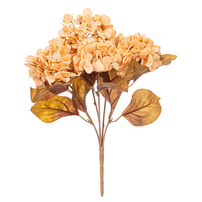 16.5" Silk Hydrangea Flower Bush -Cream (Pack of 6) - FR234801