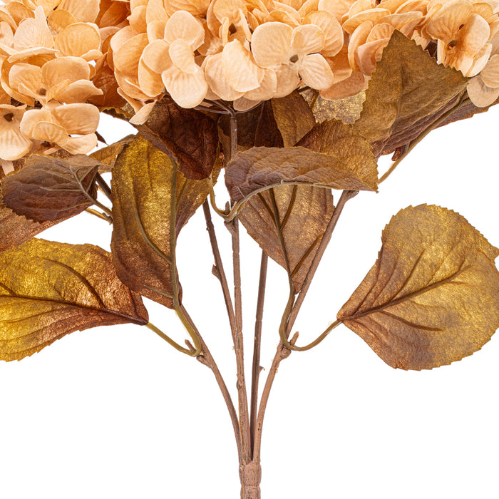 16.5" Silk Hydrangea Flower Bush -Cream (Pack of 6) - FR234801