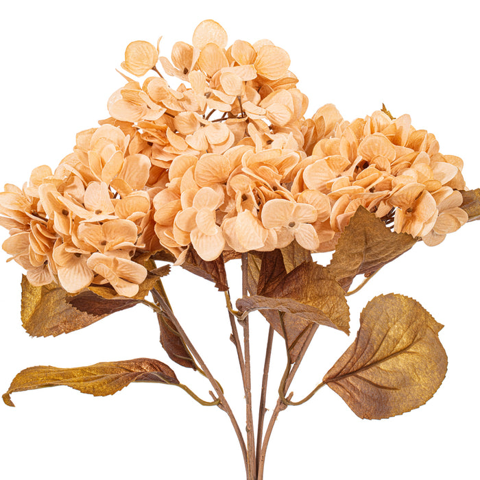 16.5" Silk Hydrangea Flower Bush -Cream (Pack of 6) - FR234801