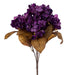 16.5" Silk Hydrangea Flower Bush -Dark Purple (Pack of 6) - FR234866