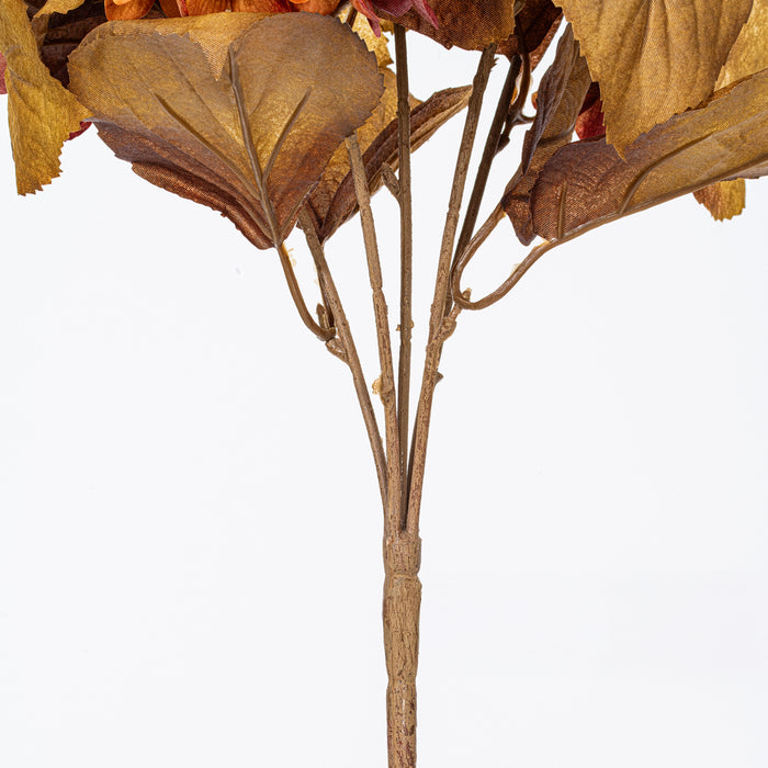 16.5" Silk Hydrangea Flower Bush -Brown (Pack of 6) - FR234876