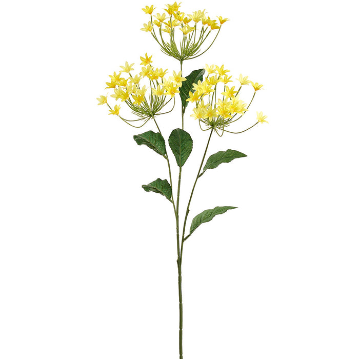 32" Agapanthus Silk Flower Stem -Yellow (Pack of 12) - FSA003-YE