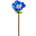 15.5" Anemone Silk Flower Stem -Blue (Pack of 12) - FSA006-BL