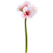 29" Amaryllis Silk Flower Stem -White/Red (Pack of 6) - FSA010-WH/RE