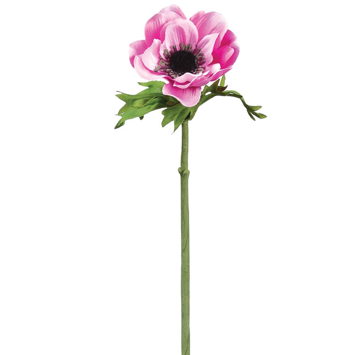 16.5" Anemone Silk Flower Stem -Fuchsia (pack of 12) - FSA048-FU