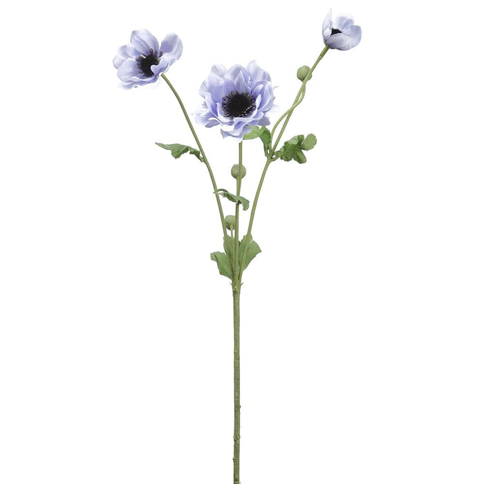 26" Silk Anemone Flower Stem -Helio (pack of 12) - FSA049-HE