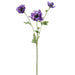 26" Silk Anemone Flower Stem -Purple (pack of 12) - FSA049-PU