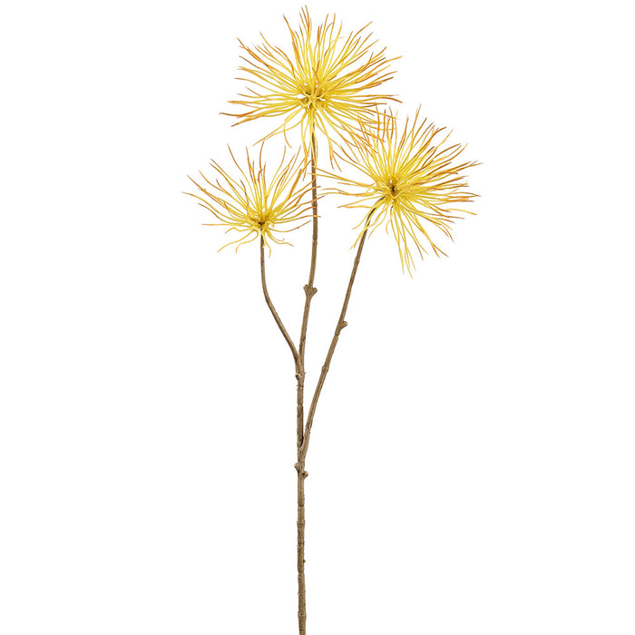 25" Anemone Silk Flower Stem -Yellow (Pack of 12) - FSA051-YE