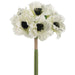 12" Anemone Silk Flower Bouquet -White (pack of 12) - FSA052-WH