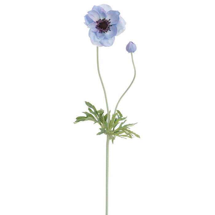 25" Anemone Silk Flower Stem -Blue (Pack of 12) - FSA123-BL