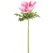 17.5" Silk Anemone Flower Stem -Pink (pack of 12) - FSA165-PK