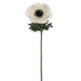14" Silk Real Touch Anemone Flower Spray -White (pack of 12) - FSA259-WH