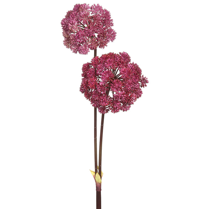 45.5" Artificial Garden Angelica Flower Stem -Purple (Pack of 6) - FSA340-PU