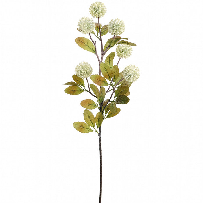 34" Allium Silk Flower Stem -Cream (Pack of 6) - FSA525-CR