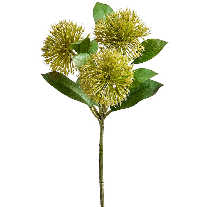 15" Artificial Chinese Sweet Gum Blossom Flower Stem -Green (Pack of 12) - FSA663-GR