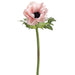 17" Silk Anemone Flower Spray -Pink/Black (pack of 12) - FSA801-PK/BK