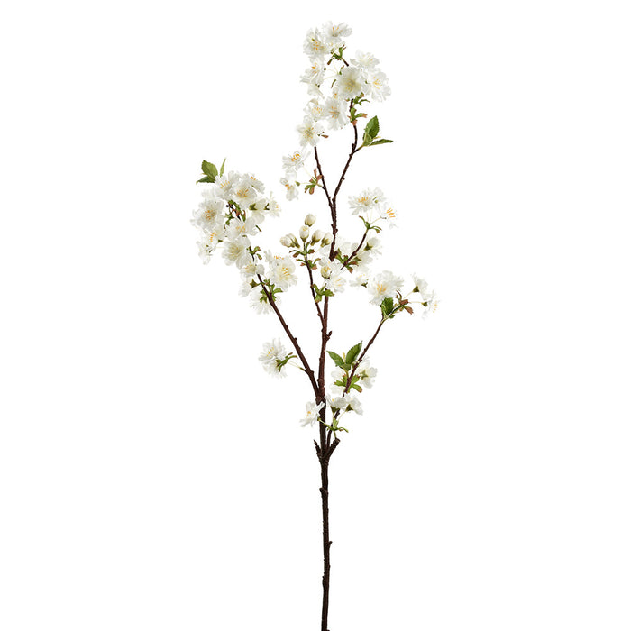 36" Cherry Blossom Silk Flower Stem -Cream (pack of 12) - FSB013-CR