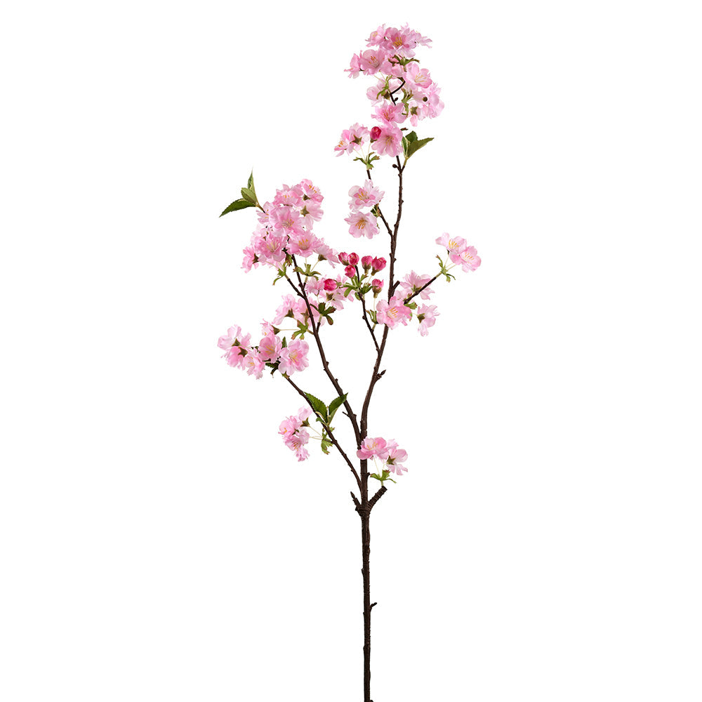 36" Cherry Blossom Silk Flower Stem Pink Blossom Stem — Silks Are