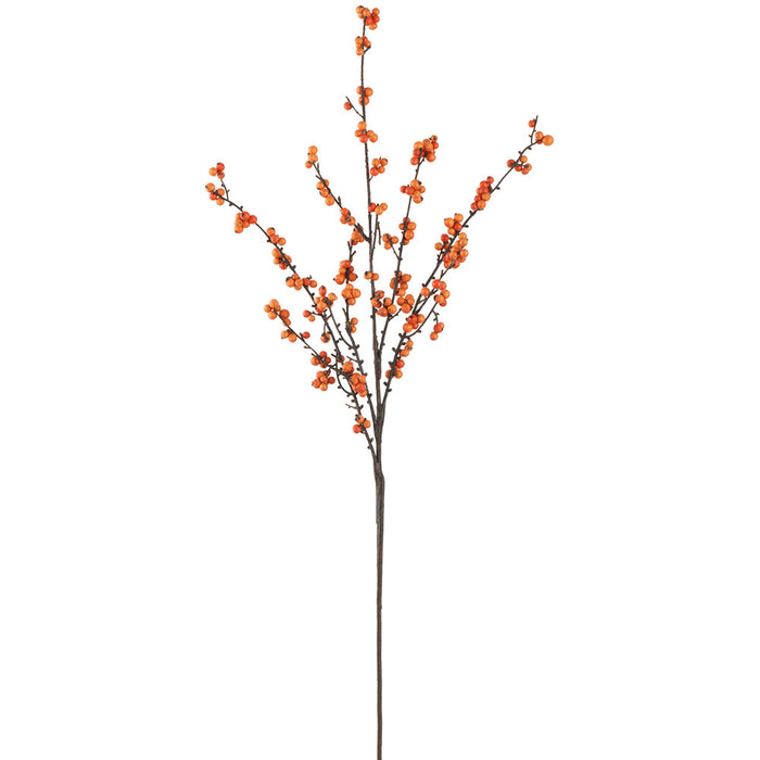 36" Artificial Berry Stem -Orange (Pack of 12) - FSB019-OR