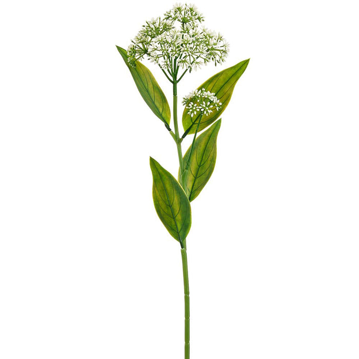 24" Outdoor UV-Resistant Artificial Meadow Flower Stem -Cream (Pack of 12) - FSB027-CR