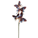 32" Artificial Butterfly Flower Stem -Blue/Black (pack of 12) - FSB039-BL/BK
