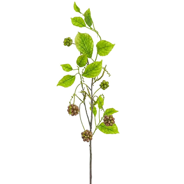23.5" Artificial Berry Stem -Burgundy/Green (Pack of 12) - FSB044-BU/GR