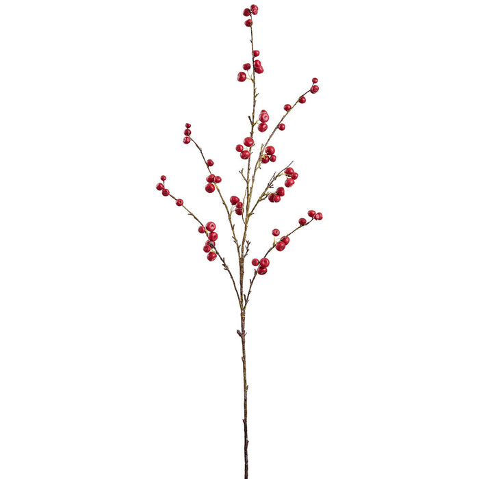49.5" Artificial Crabapple Fruit Stem -Red (Pack of 12) - FSB047-RE