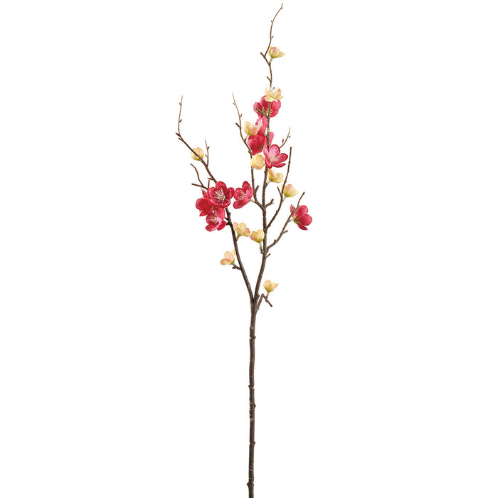 32" Quince Blossom Silk Flower Stem -Cerise (Pack of 12) - FSB077-CE