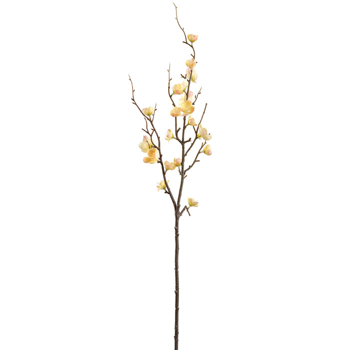 32" Quince Blossom Silk Flower Stem -Yellow/Peach (Pack of 12) - FSB077-YE/PE