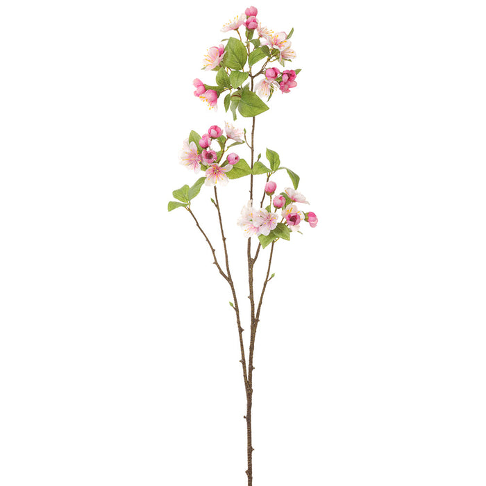 30.25" Apple Blossom Silk Flower Stem -Pink/Boysenberry (pack of 12) - FSB084-PK/BB