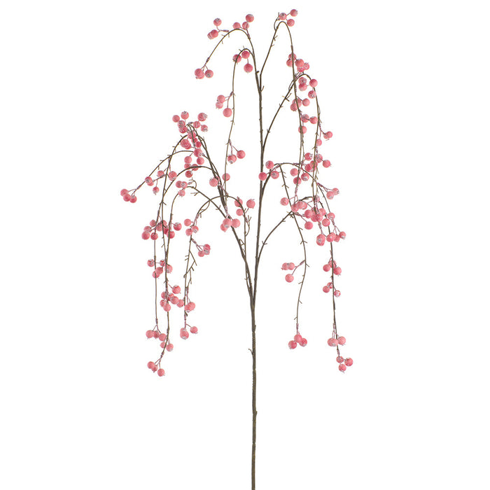 53" Hanging Berry Artificial Stem -Pink (Pack of 6) - FSB095-PK